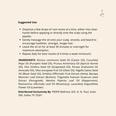Root revive hair growth oil